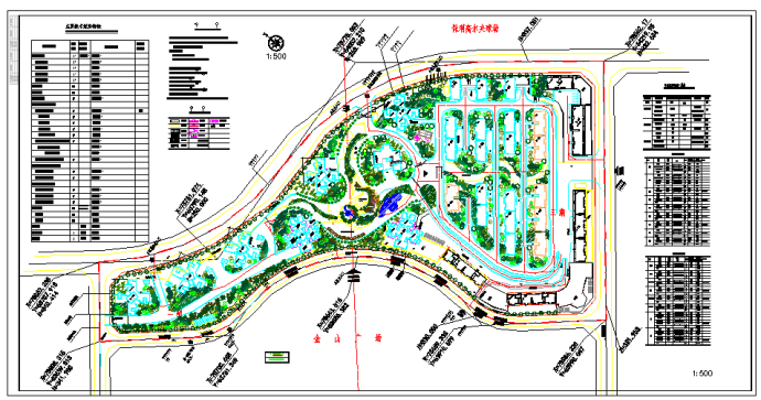 某住宅小区绿化规划总平面设计图纸_图1
