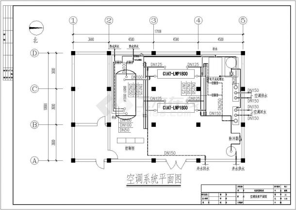 某地区水源热泵完整机房设计施工图-图二