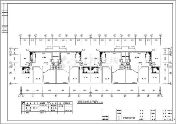 某地区多层住宅楼给排水施工图（含设计说明）-图一
