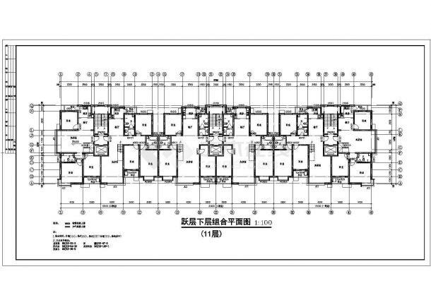 某12层小高层住宅楼建筑方案cad设计图-图二