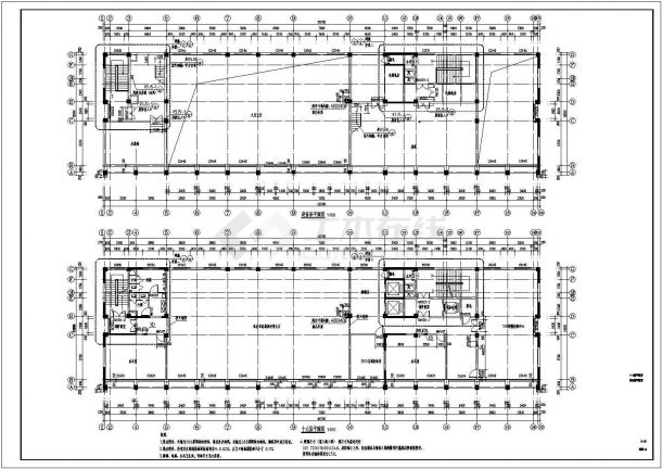 14000平17层办公楼建筑扩初设计cad图-图二