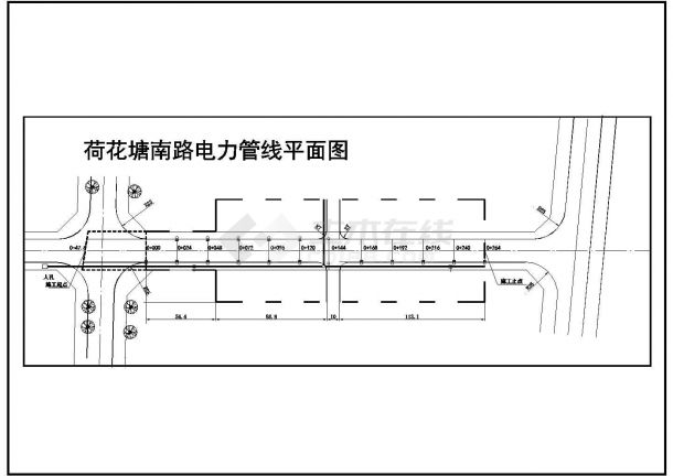 一条道路结构给排水cad整套施工图（含总平、水电管线）-图二