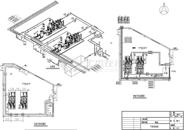 设有高低区的换热站工艺全套图纸-图二