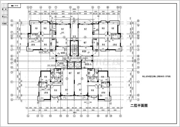 某地区小区12号住宅楼全套施工图-图二