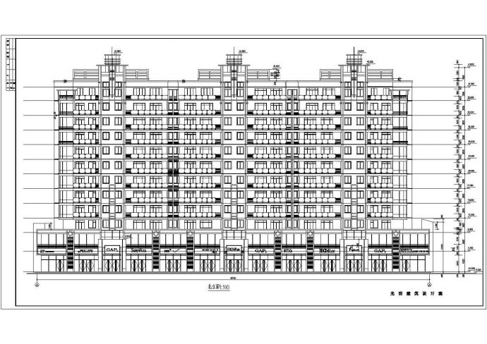 某十二层框架结构住宅楼建筑施工图（含跃层）_图1