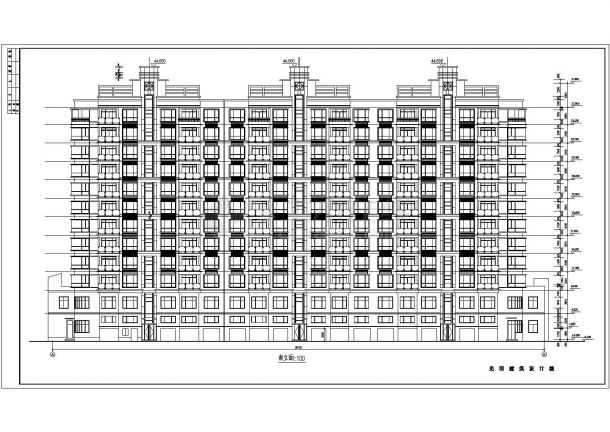 某十二层框架结构住宅楼建筑施工图（含跃层）-图二
