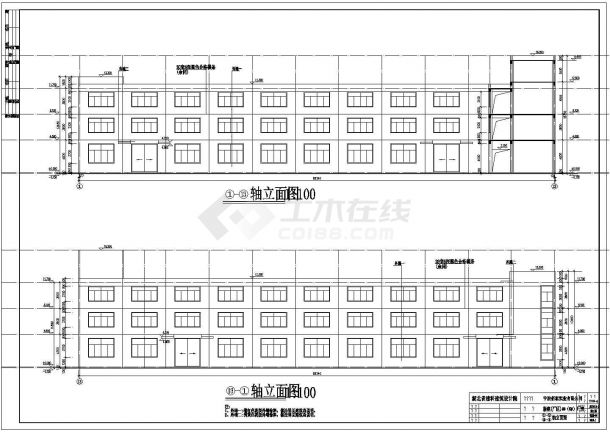 某厂区四套厂房建筑设计施工图（共3个CAD文件）-图一