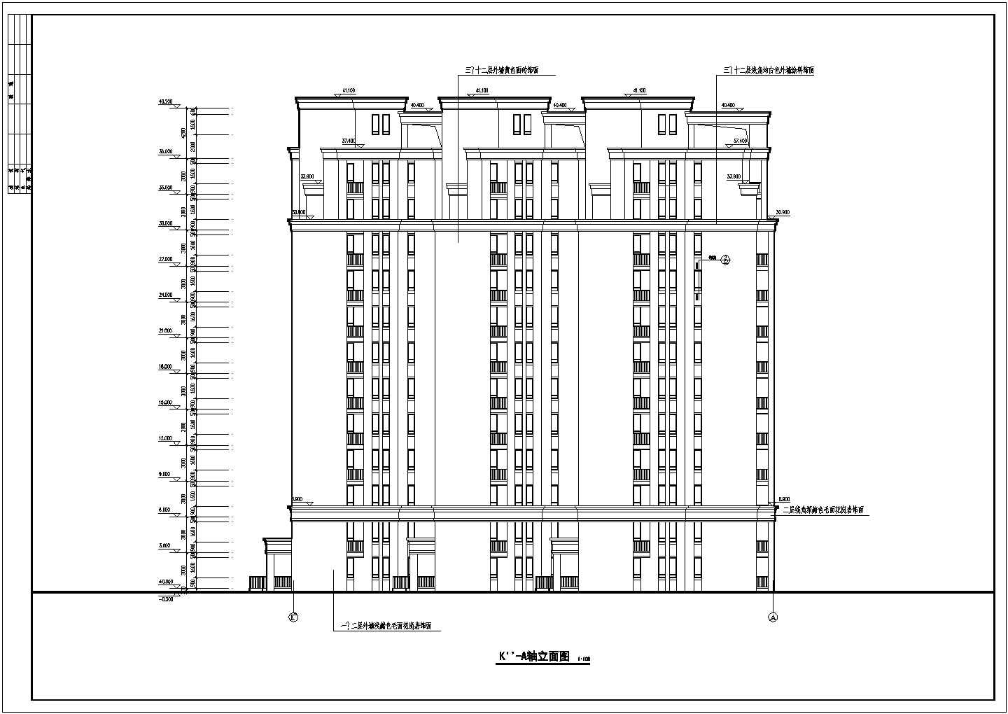 某12层框架结构住宅楼建筑施工图