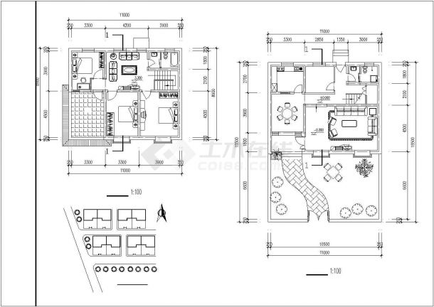 联排住宅建筑方案设计施工图纸（含效果图）-图二