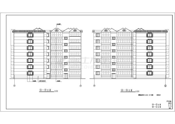 某地区多层住宅楼建筑施工图（共12张）-图二