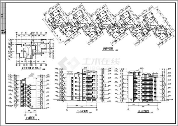 某水岸住宅楼建筑扩建设计图（共4张）-图一