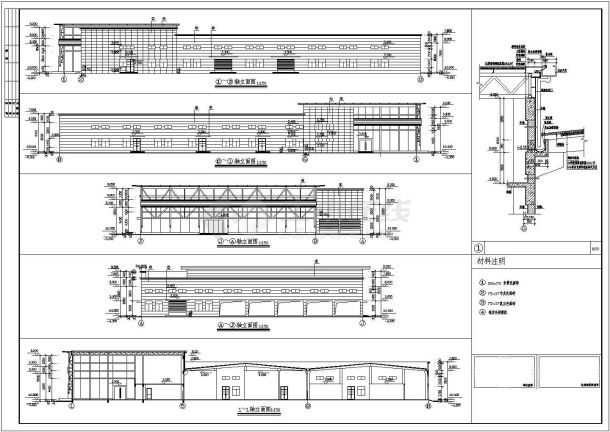 一套关于东风本田厂房建筑全套施工图纸（含设计说明）-图一