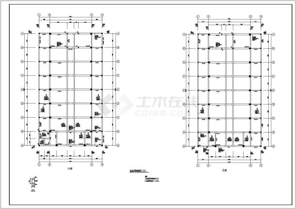 某城市办公楼建筑结构图（共12张）-图一