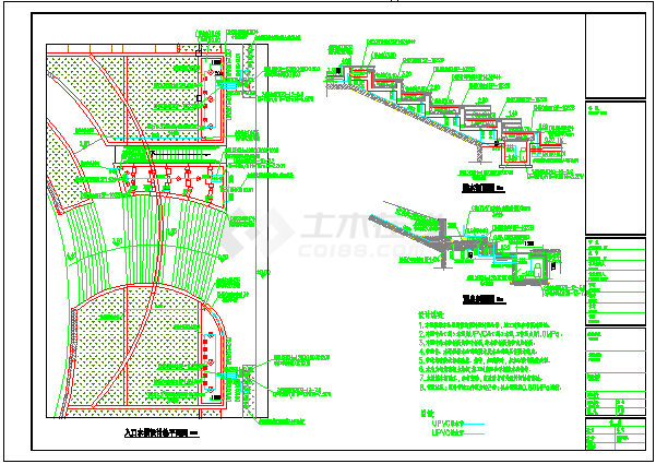 叠水景观设计CAD施工图（非常实用）-图一