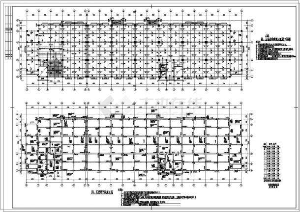 某框架结构高层住宅楼结构施工图（共七张）-图二