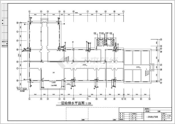 四层医院建筑给排水施工设计图（含设计说明）-图一