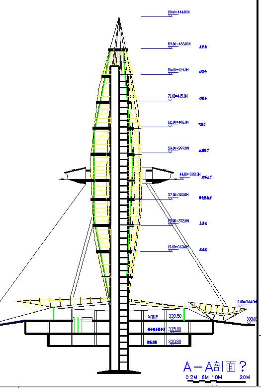 观光塔建筑结构施工图纸（共10张）_图1