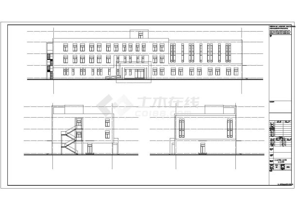 【青海】多层消防训练中心带室内泳池篮球馆建筑全套图纸-图一