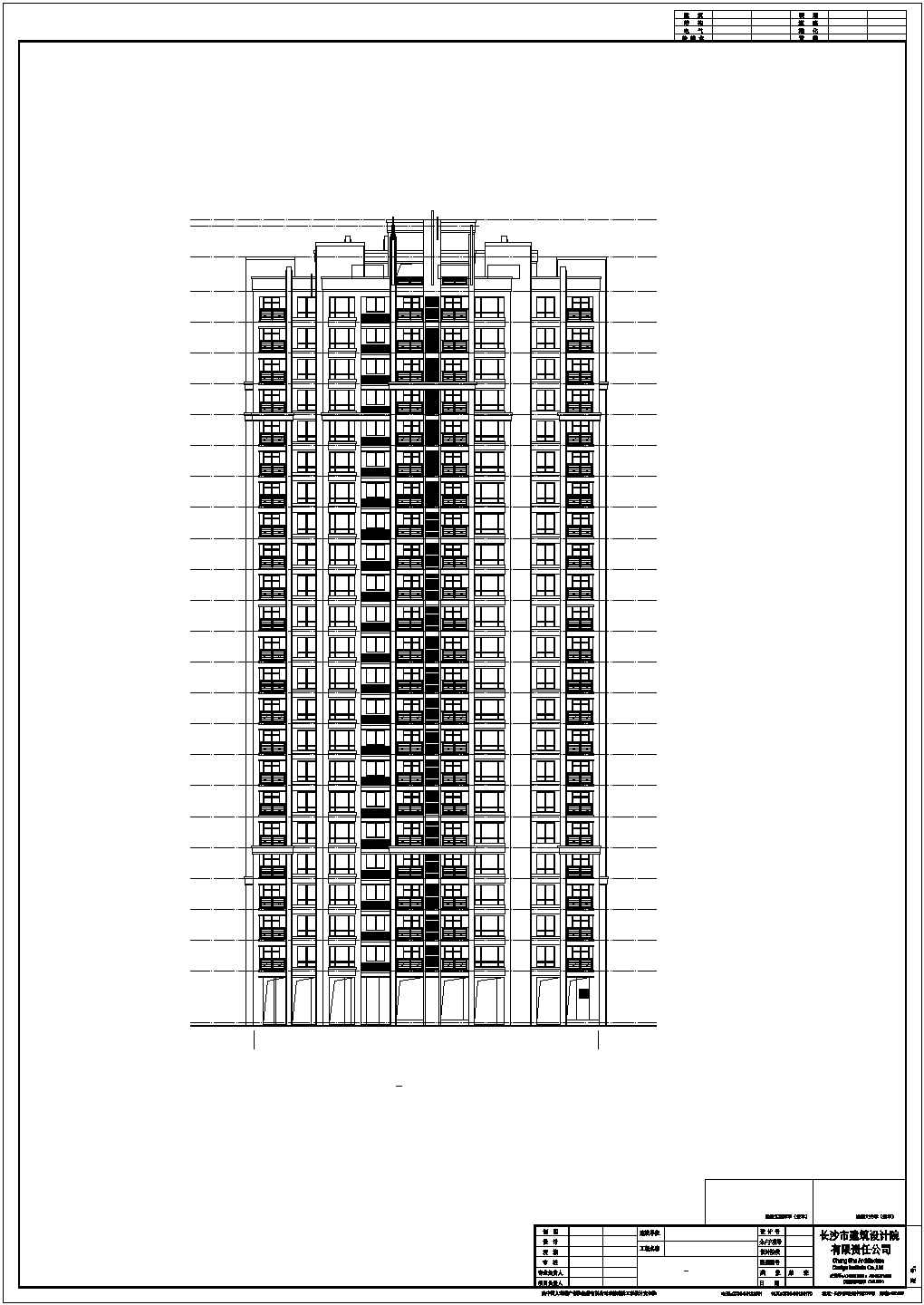 高层框支剪力墙结构塔式住宅建筑施工图