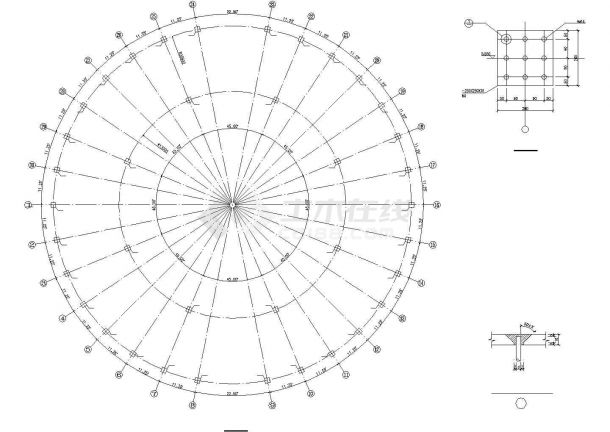 某全套网架檩条结构建筑方案设计图-图二