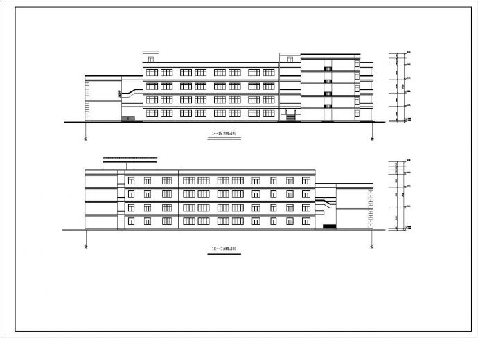 某地四层框架结构学校教学楼建筑施工图_图1