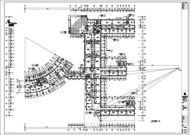 九年一贯制学校建筑结构平面图（共5张）-图二