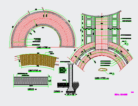 某绿化景观带工程CAD设计施工图_图1