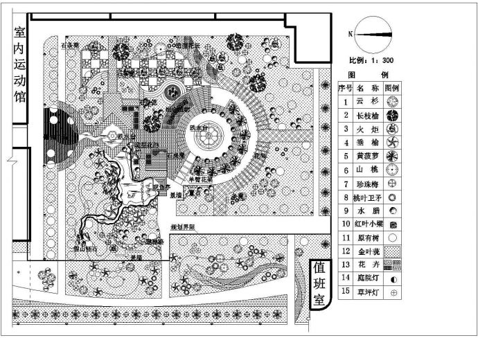 某城市文化广场平面规划设计总图纸_图1