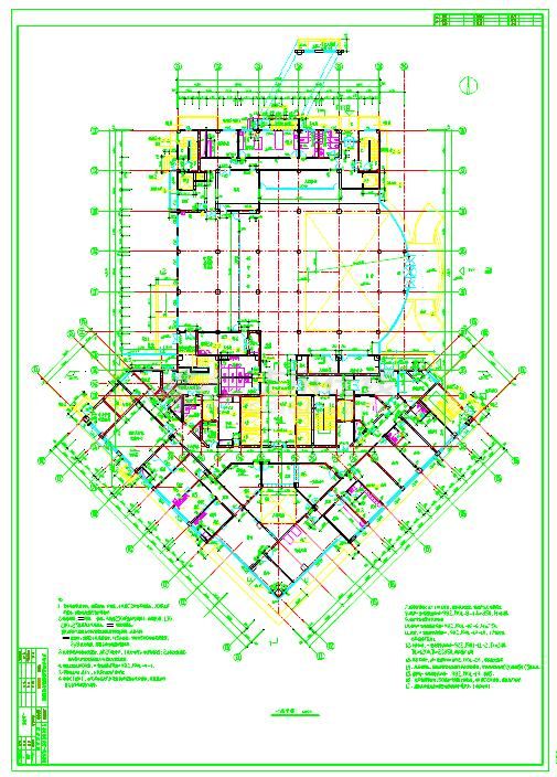 23层高层国家中医医疗建筑设计施工图纸-图一