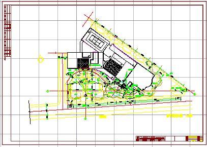 某办公楼广场游园景规划设计CAD施工图（39张）-图一
