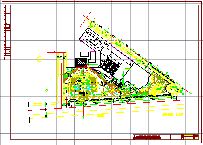 某办公楼广场游园景规划设计CAD施工图（39张）-图二