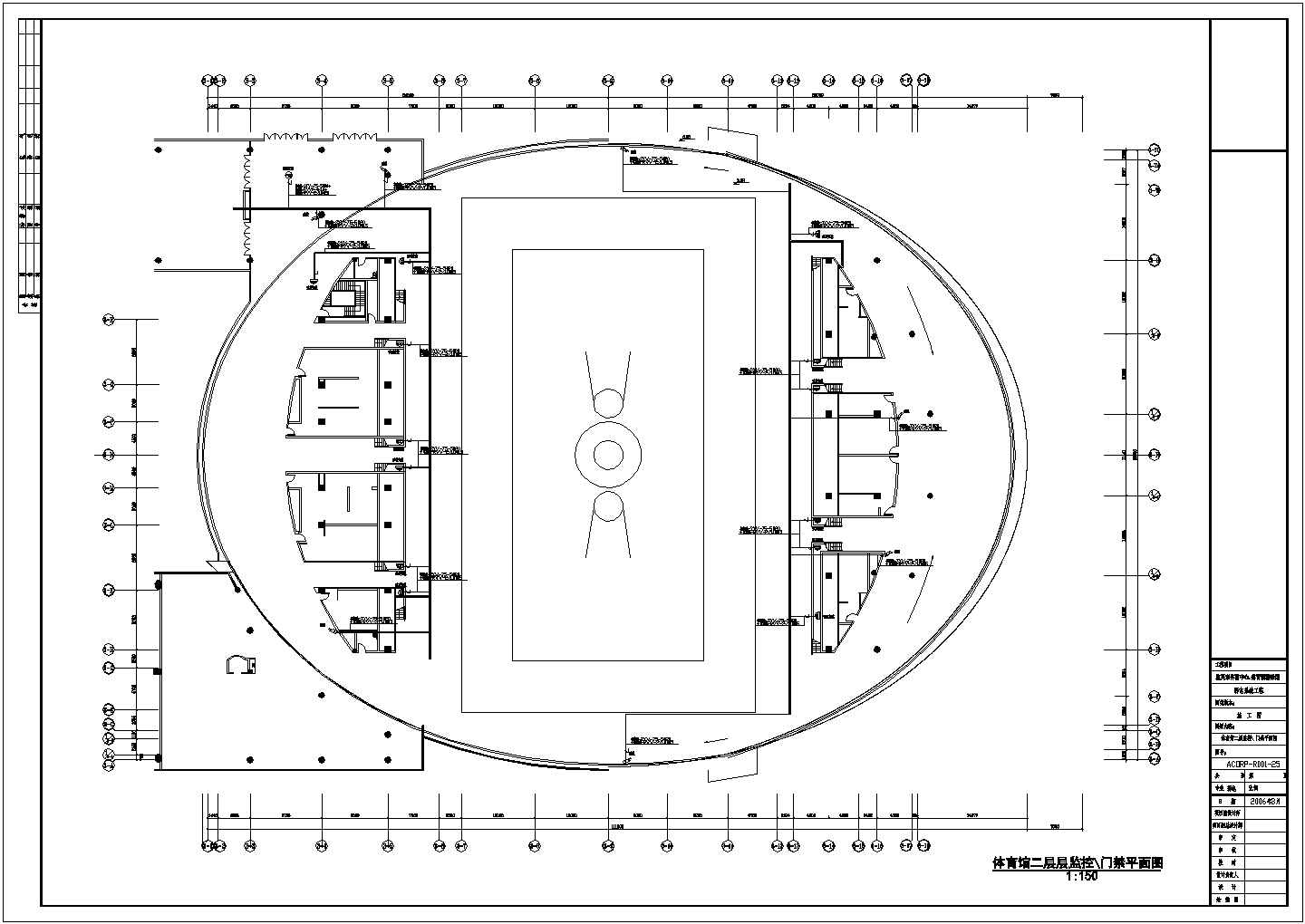 江苏某体育馆及游泳馆全套弱电设计CAD平面施工图（电视网络、监控门禁等）