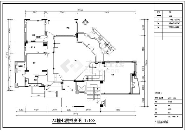 广州顶级复式豪宅整套装修施工图（含水电）-图二