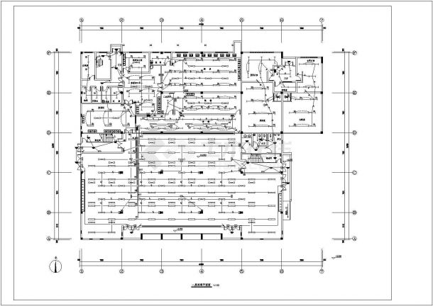 3000平米的大学两层食堂电气施工全套图纸（包括强电弱电）-图二