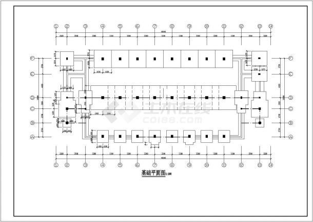 某地混土教学楼结构设计施工图（共20张）-图一