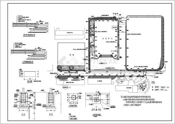 某会议中心平面园林设计绿化施工套图-图二