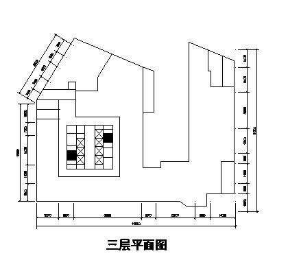 某高层办公楼平面建筑图-图一