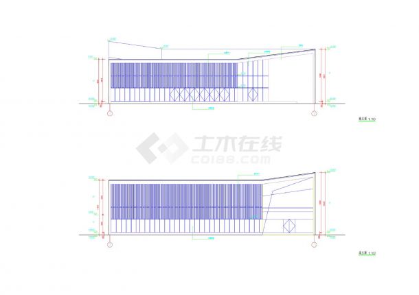 美丽乡村休闲旅游客接待中心建筑设计方案平立剖面.rar-图一