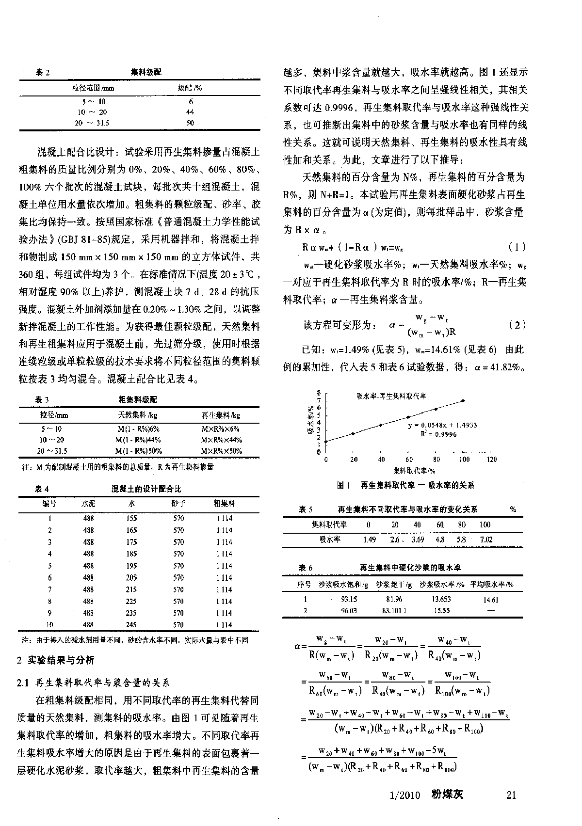 含浆量对再生混凝土性能及强度的影响-图二