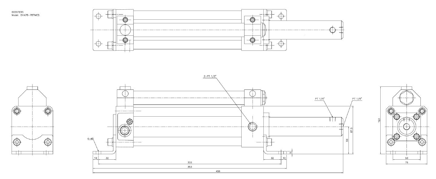 气缸-DH节点详图CAD图