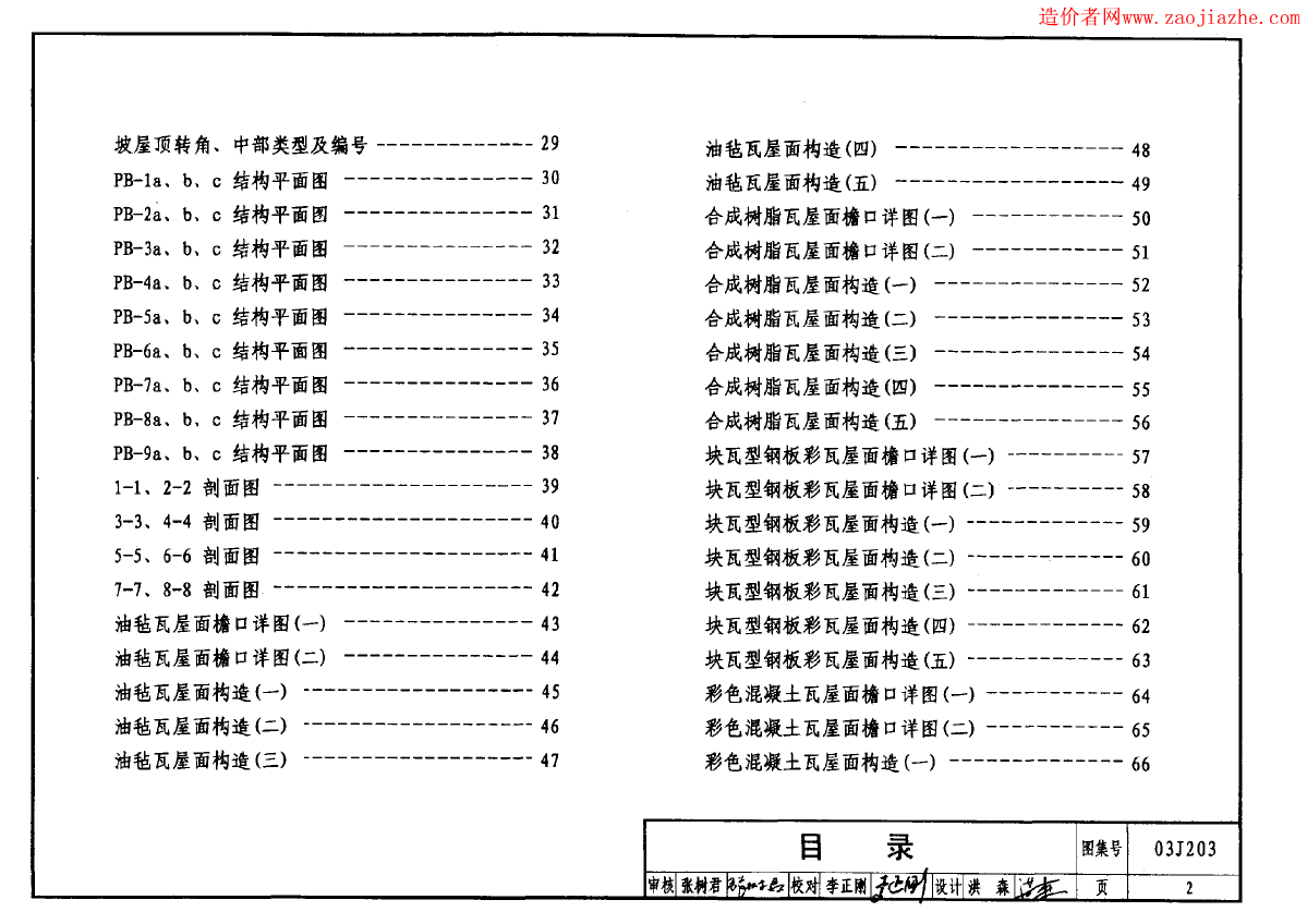 【高清】03J203平屋面改坡屋面建筑构造图集-图二