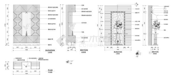 门厅玄关-装饰设计图块CAD图-图二