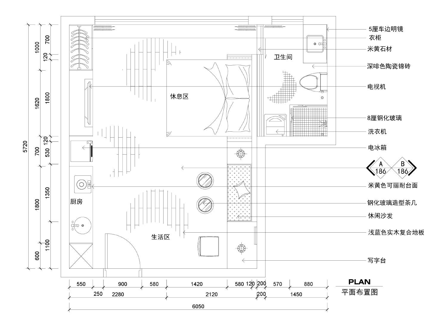 酒店式公寓-装饰设计施工CAD图