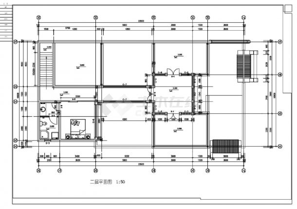 北方四合院建筑图1.zipCAD图-图二