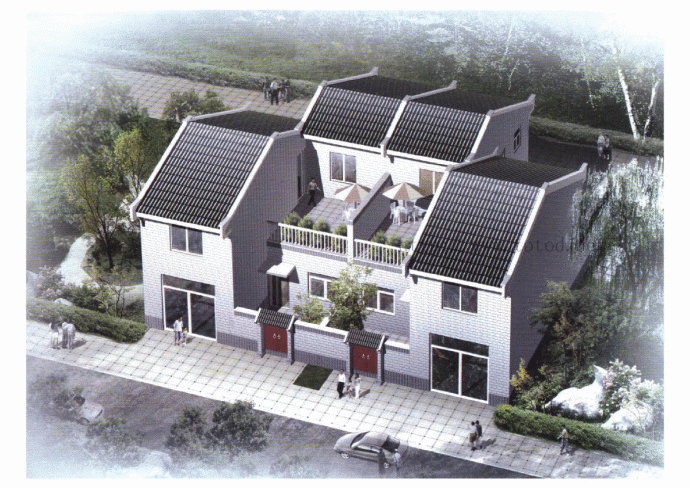 05SJ917-4小城镇住宅通用（示范）设计陕西西安地区_图1