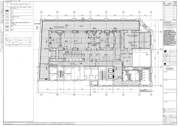 上海南京东路181号楼装修项目-新中式某逊酒店4层地坪CAD图-图一