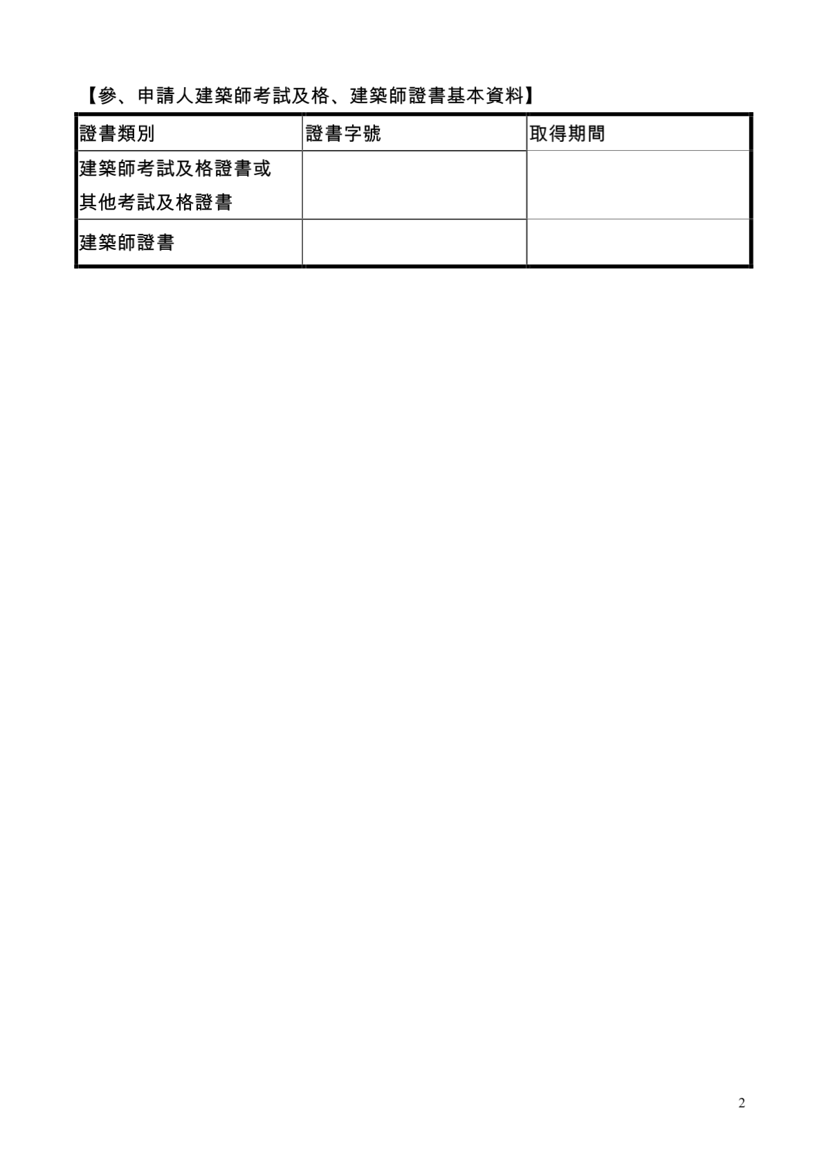 中华台北APEC建筑师注册申请书-图二