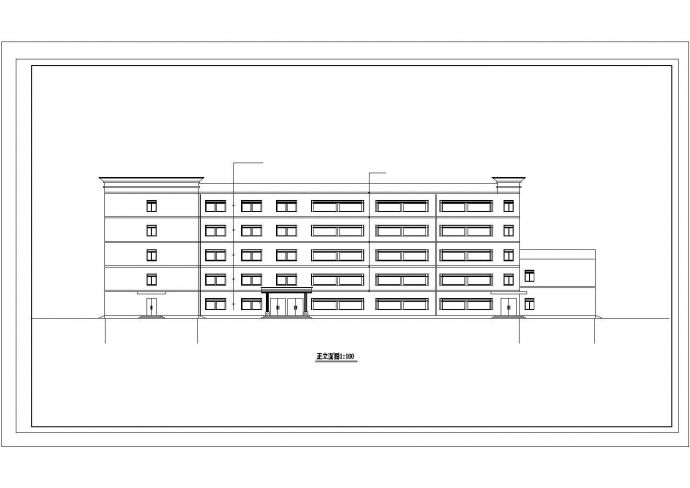 某五层4200平米框架结构中学教学综合楼建筑、结构全套设计图（含计算书）_图1