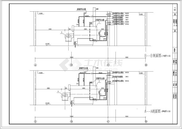 某地区中学学校锅炉房给排水设计图纸-图一