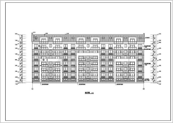 6+1坡屋面住宅楼经典建筑施工图-图一